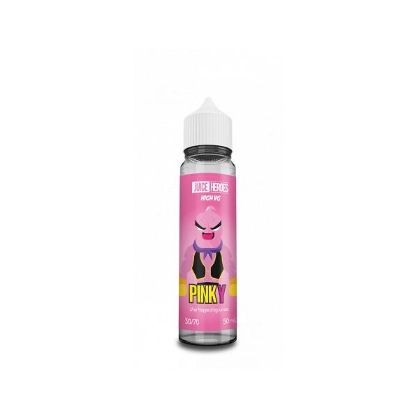 E-liquide Pinky 50 ml Liquideo, flacon grand format saveur pamplemousse rose et notes fruitées acidulées.