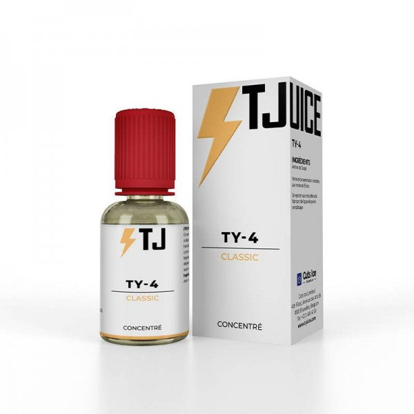 Concentré pour Diy TY4 30ML de Tjuice. Concoctée sur une base de classic, cette recette allie les meilleurs tabacs de Virginie à des noix grillées et du sucre caramélisé. Disponible sur www.vapings.fr à 11€90