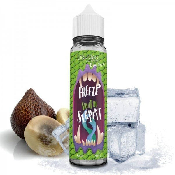 E-liquide Freeze Fruit du Serpent 50 ml Freeze by Liquideo, flacon grand format saveur fruit du serpent avec fraîcheur intense.