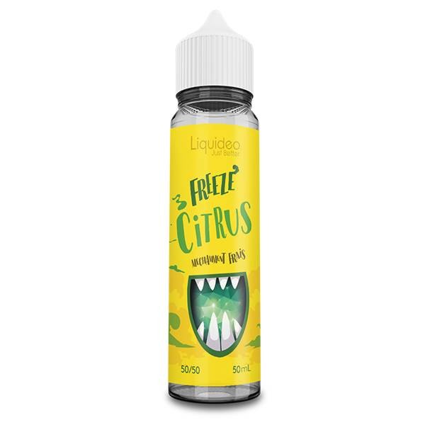 E-liquide Freeze Citrus 50 ml Liquideo, flacon grand format saveurs agrumes, citron et fraîcheur intense.
