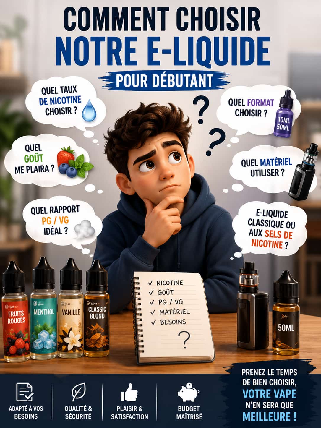 Comment choisir son e-liquide : guide complet 2026