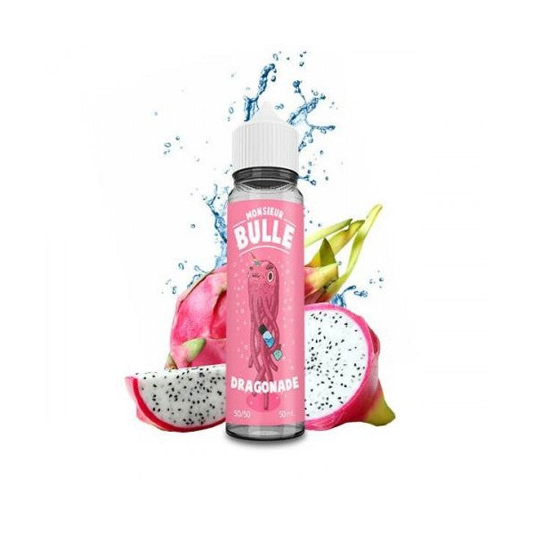 E-liquide Dragonade 50 ml Mr Bulle, flacon grand format saveurs fruit du dragon, grenade et notes fruitées.