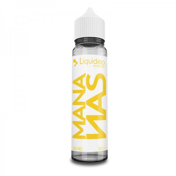 E-liquide Mananas 50 ml Liquideo, flacon grand format saveurs mangue, ananas et fruits exotiques.