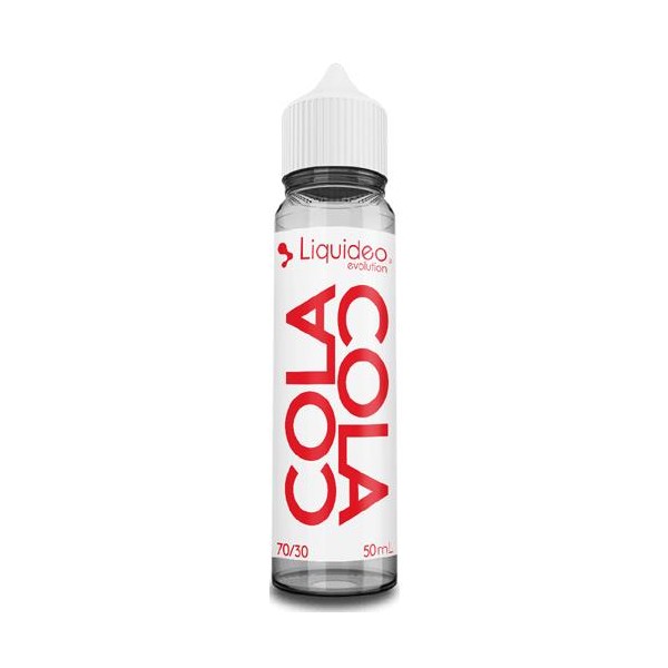 E-liquide Cola Cola 50 ml Liquideo, flacon grand format saveur cola pétillant et gourmand.