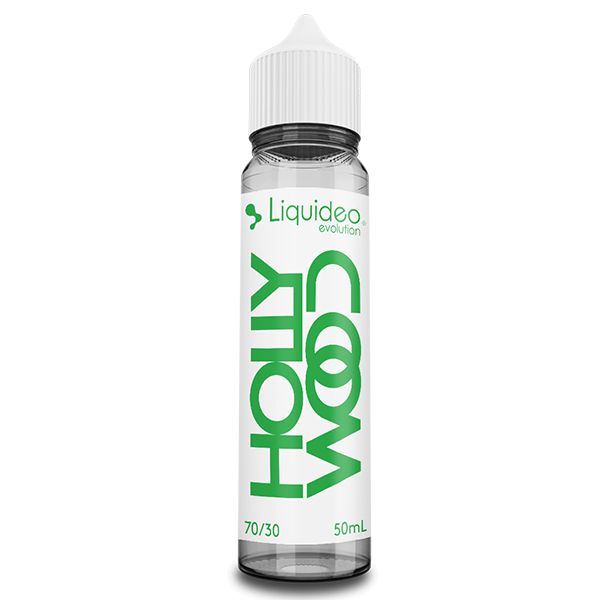 E-liquide Hollywood 50 ml Liquideo, flacon grand format saveur classic blond américain aux notes douces et légèrement boisées.