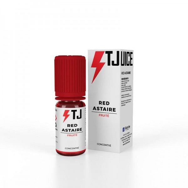 Concentré Red Astaire 30ML de Tjuice
 Cet incontournable de la vape opte pour les saveurs équilibrées de quelques fruits rouges et d’une grappe de raisin noir pour agrémenter sa recette. S’ajoutent à ce subtil mélange un soupçon d’eucalyptus et une note d’anis pour un rendu très aromatique, et ce, dès l’ouverture du flacon. Disponible sur www.vapings.fr à 11€90