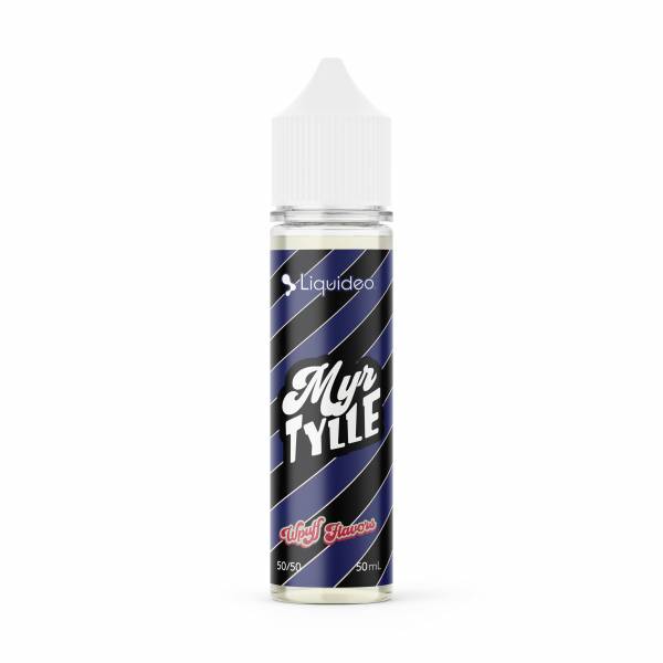 E-liquide Myrtille Glacée 50 ml Wpuff Flavors by Liquideo, flacon grand format saveur myrtille avec fraîcheur intense.