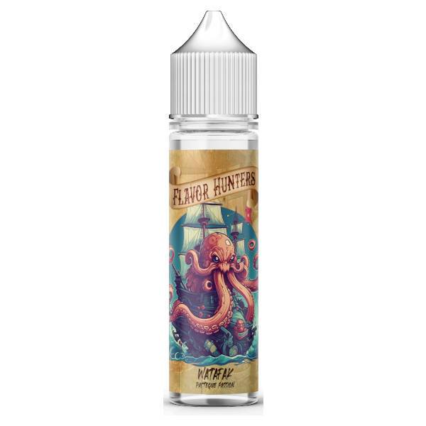 E-liquide Watafak 50 ml Flavor Hunters X Liquideo, flacon grand format aux saveurs fruitées exotiques.