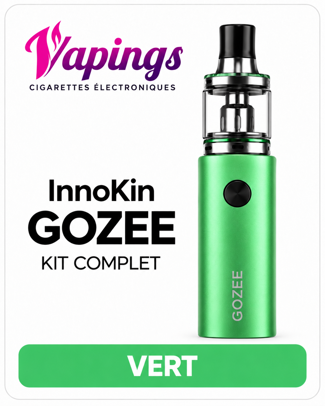 Kit Innokin GOZEE vert menthe – Cigarette électronique