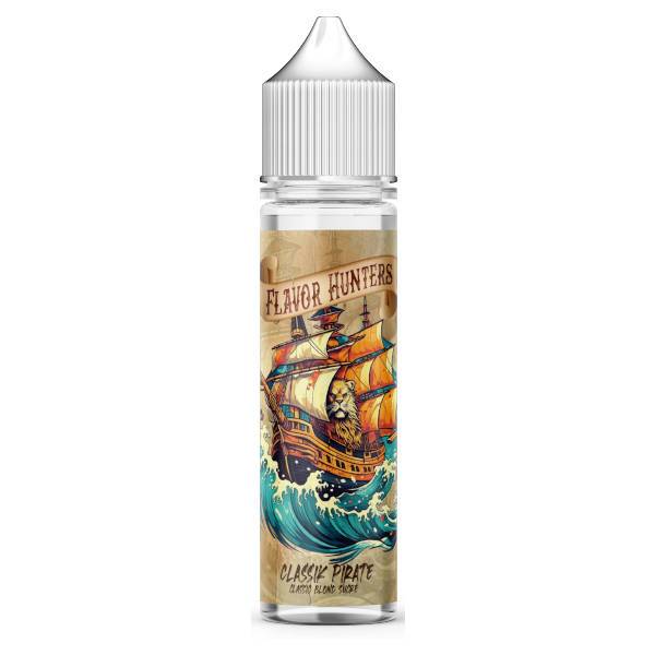 E-liquide Classik Pirate 50 ml Flavor Hunters X Liquideo, flacon grand format saveur classic blond aux notes gourmandes et boisées.
