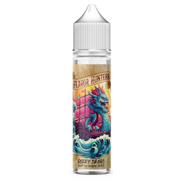 E-liquide Berry Drago 50 ml Flavor Hunters X Liquideo, flacon grand format saveurs fruits rouges et fruit du dragon.