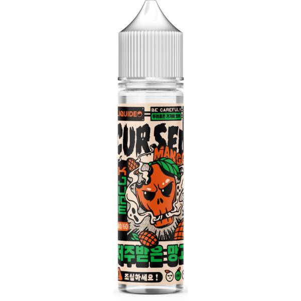 E-liquide Cursed Mango 50 ml Kjuice by Liquideo, flacon grand format saveur mangue exotique et notes fruitées.