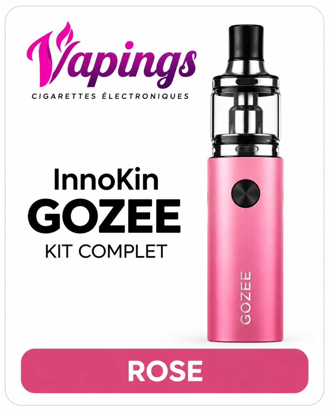 Kit Innokin GOZEE rose – Cigarette électronique