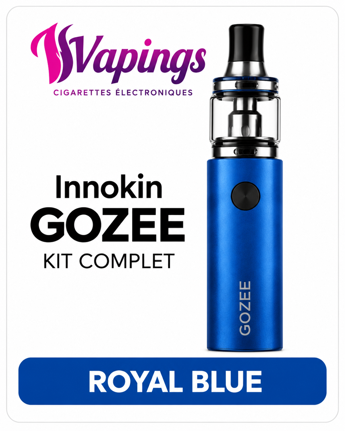 Kit Innokin GOZEE bleu royal – Cigarette électronique