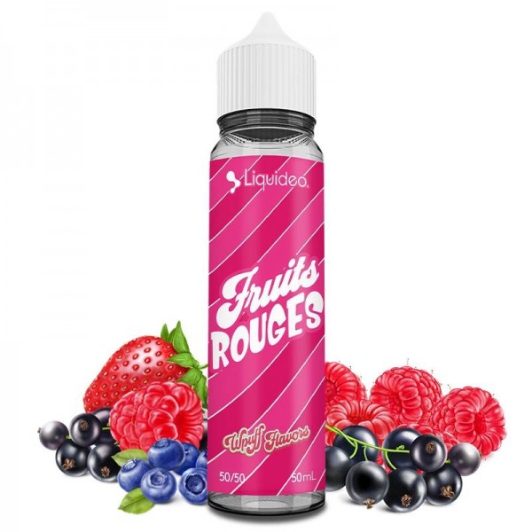 E-liquide Fruits Rouges 50 ml Wpuff Flavors by Liquideo, flacon grand format saveurs fruits rouges.
