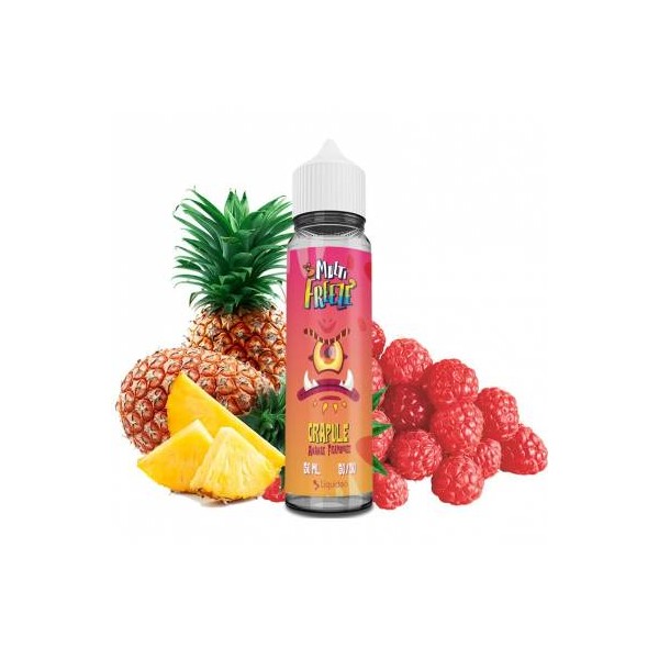 E-liquide Crapule Ananas Framboise 50 ml Multi Freeze by Liquideo, flacon grand format saveurs ananas, framboise et fraîcheur intense.