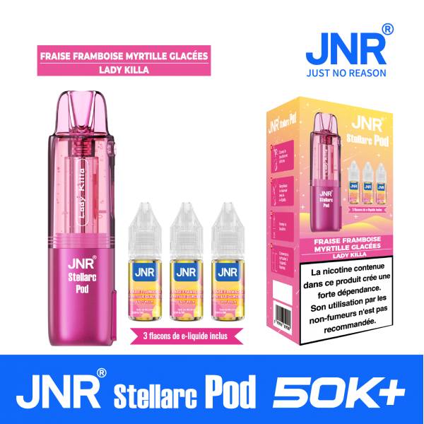 Pack pod remplacement Stellarc + 3 Eliquides - JNR (Par 1)