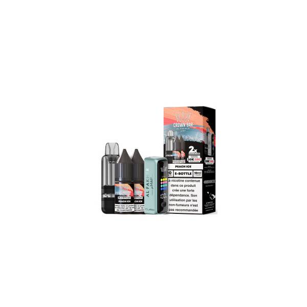 Kit Cubic 30K Al Fakher Pineapple Ice avec appareil, cartouche, deux flacons d’e-liquide et boîte.