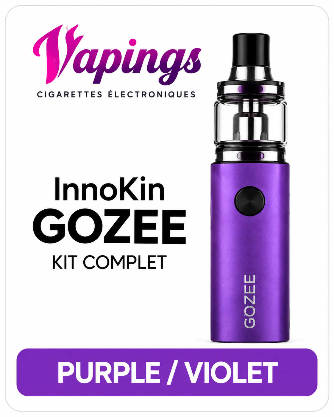 Kit Innokin GOZEE violet – Cigarette électronique