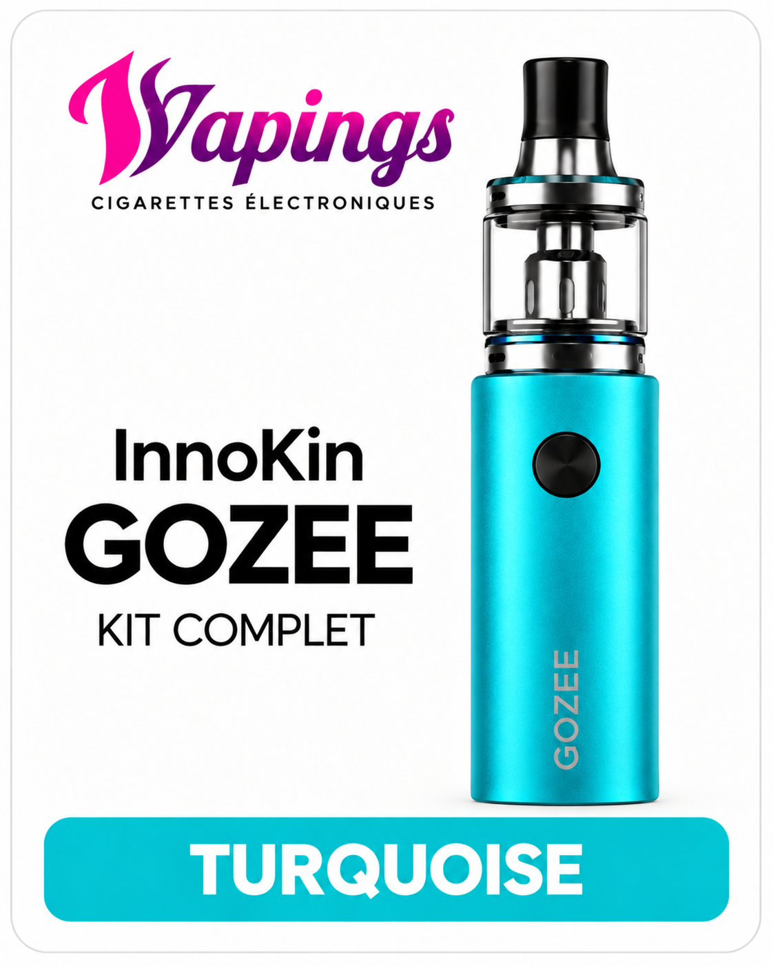 Kit Innokin GOZEE turquoise – Cigarette électronique