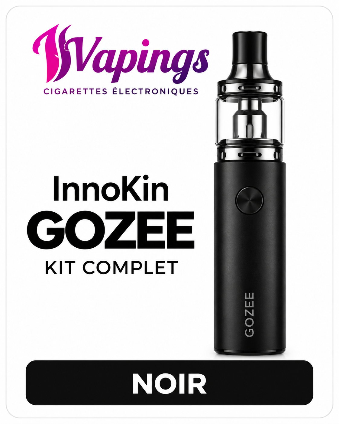 Kit Innokin GOZEE noir – Cigarette électronique