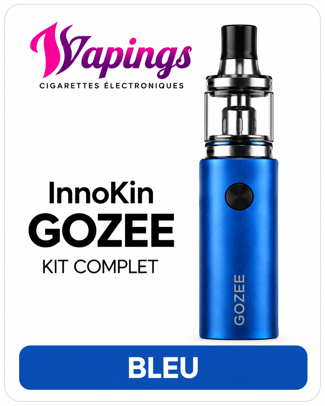 Kit Innokin GOZEE bleu – Cigarette électronique