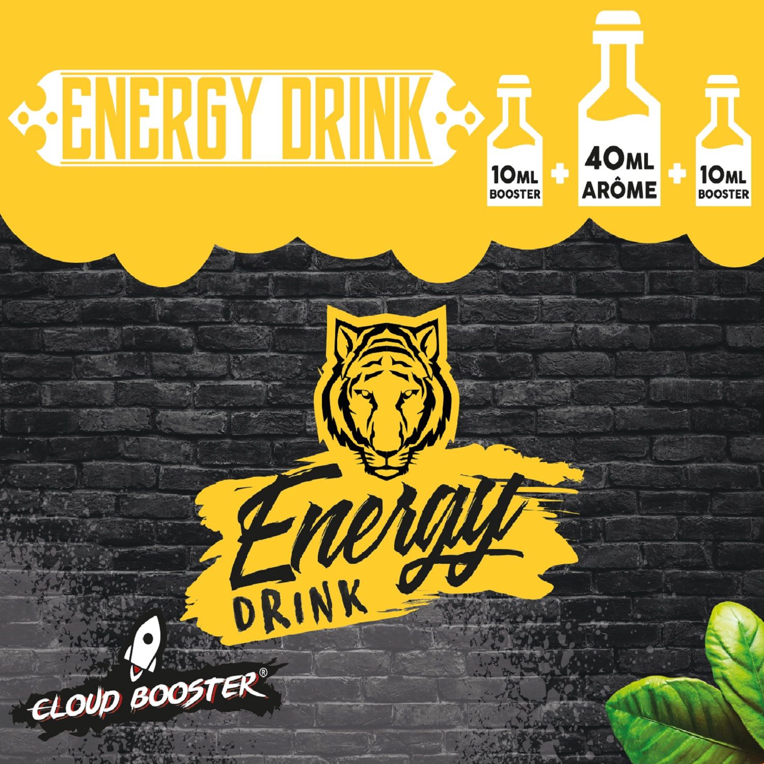 Energy Drink 60 ml - Cloud Booster. Un cocktail survitaminé pour un e-liquide qui donne la pêche