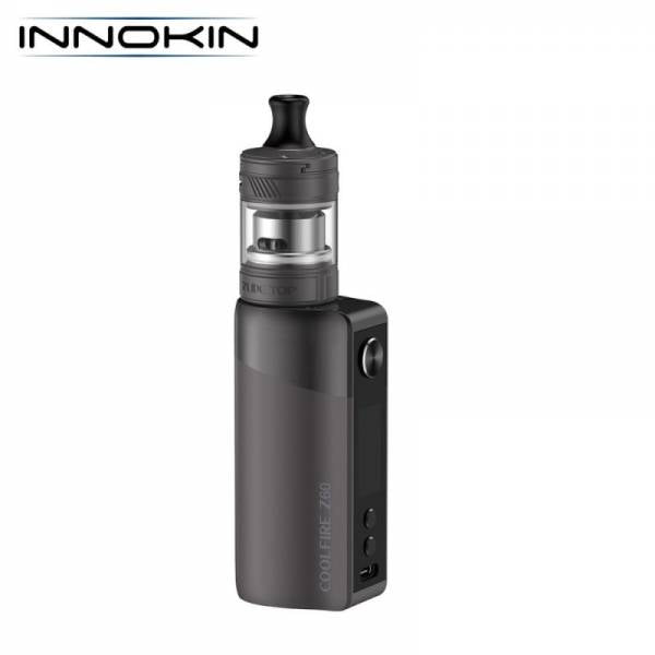 Cigarette électronique Innokin Coolfire Z60 coloris Gun Metal gris métallisé, avec clearomiseur Zlide Top