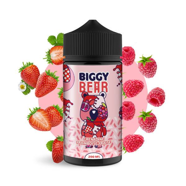Flacon e-liquide Grenadine Framboise Fraise 200ML Biggy Bear