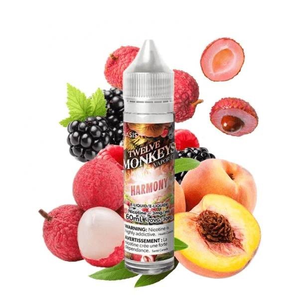 E-liquide Harmony 50ML Twelve Monkeys - Saveur fruits rouges pour cigarette électronique