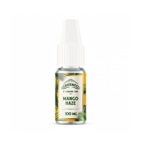 Flacon d'e-liquide CBD Mango Haze Greeneo 10 ml pour cigarette électronique