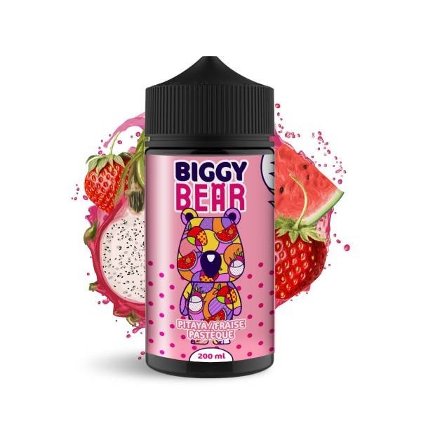 E-liquide Pitaya Fraise Pastèque 200ML de Biggy Bear - Saveur pitaya fraise pastèque
