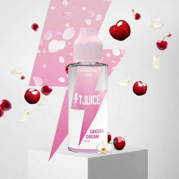Sakura Dream 100ML - E-liquide Cerise et Vanille Tjuice

