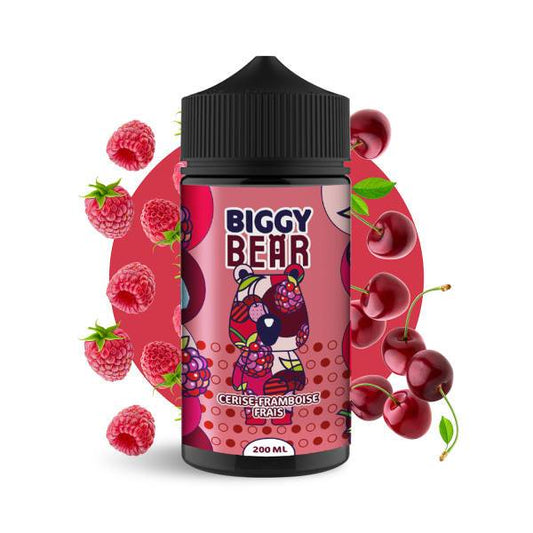 Flacon e-liquide Cerise Framboise Frais 200ML Biggy Bear